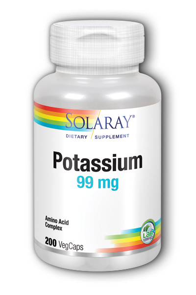 Solaray: Potassium-99 200ct 99mg