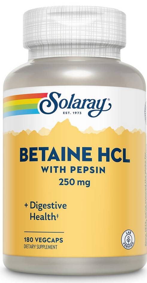 HCl with Pepsin 180ct from Solaray