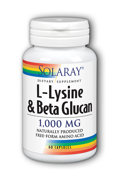 Solaray: L-Lysine with Beta Glucan 60ct 1000mg