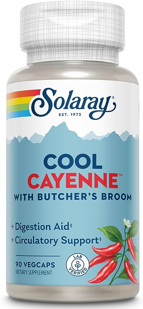 Solaray: Cool Cayenne with Butcher's Broom 90ct 40000hu