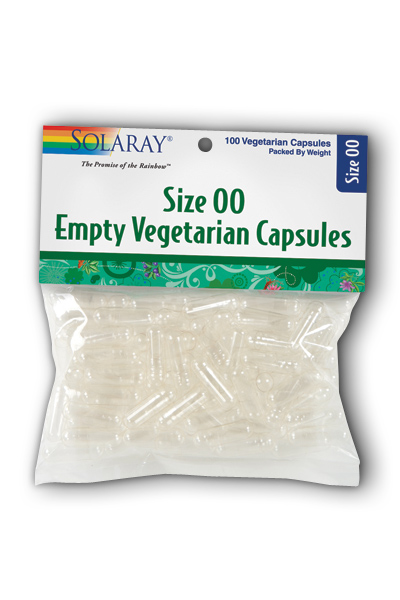 Solaray: Empty Veg Caps Size 00 100 Cap x 2