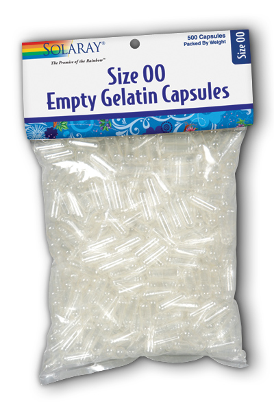 Empty Gelatin Capsules Size 00 500 Cap from Solaray