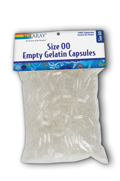 Empty Gelatin Capsules Size 00 1000 Cap x2 from Solaray