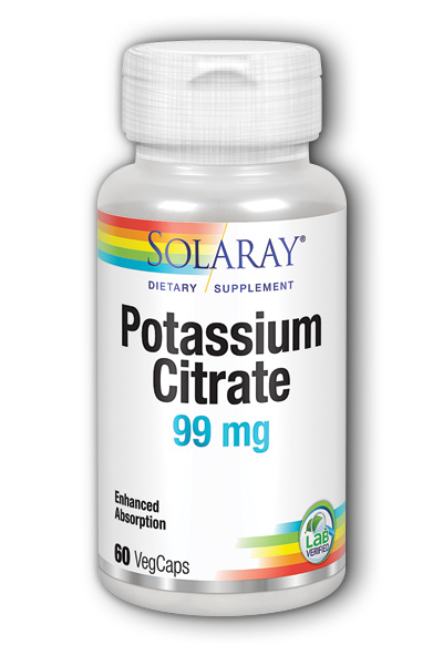 Solaray: Potassium Citrate 99mg 60 ct