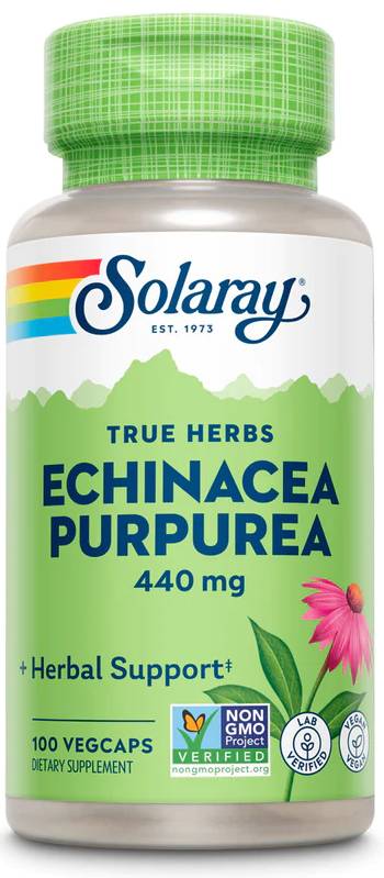 Solaray: Organic Echinacea purpurea Herb 100ct 380mg