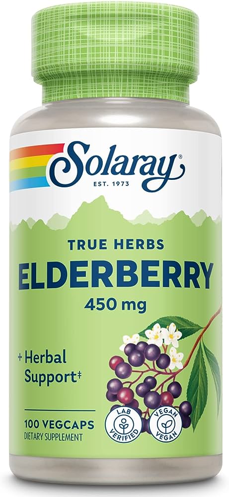 Elderberry Berries and Flowers, 100ct 450mg