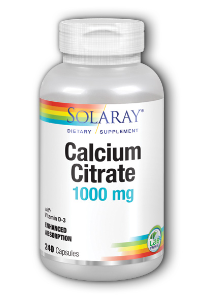 Solaray: Calcium Citrate with Vitamin D 240 capsules