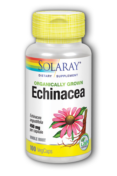 Solaray: Organic Echinacea Angustifolia Root 100ct 450mg