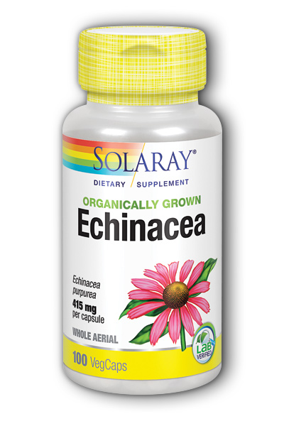 Solaray: Organic Echinacea Purpurea 100ct 415mg