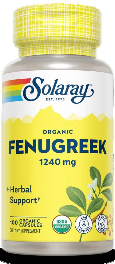 Solaray: Organic Fenugreek Seed 100ct 620mg