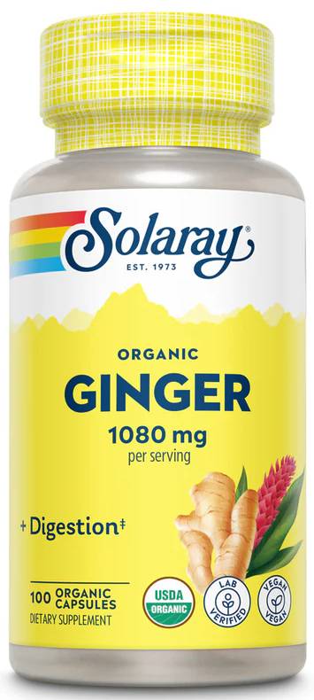 Solaray: Organic Ginger Root 100ct 540mg