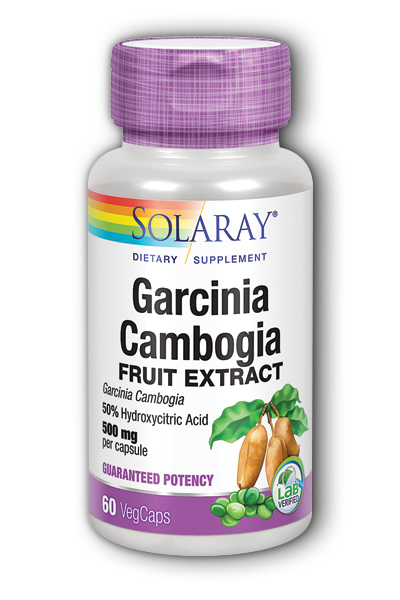 Solaray: Garcinia Cambogia Ext 500mg Guaranteed Potency 60 Vegetarian capsules