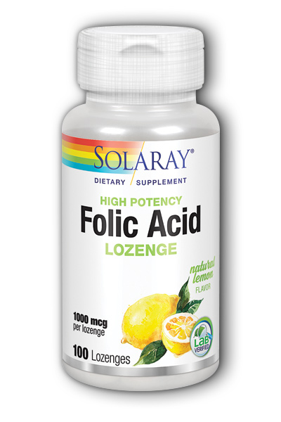 Solaray: Folic Acid 1000mcg Lozenge 100ct