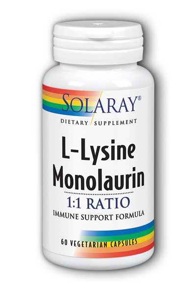 L-Lysine Monolaurin 1:1 Ratio 60 ct Vcp from Solaray