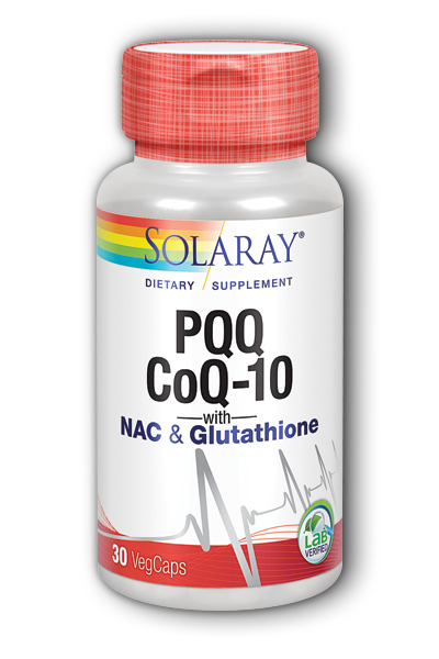 Solaray: PQQ & CoQ-10 w/Gluthathione and NAC 30 ct Vcp
