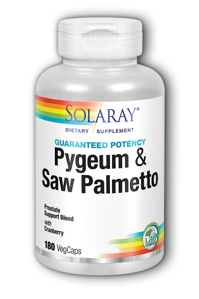 Solaray: Pygeum & Saw Palmetto With CranActin 180ct