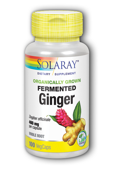 Organically Grown Fermented Ginger Root, 100 ct Vcp