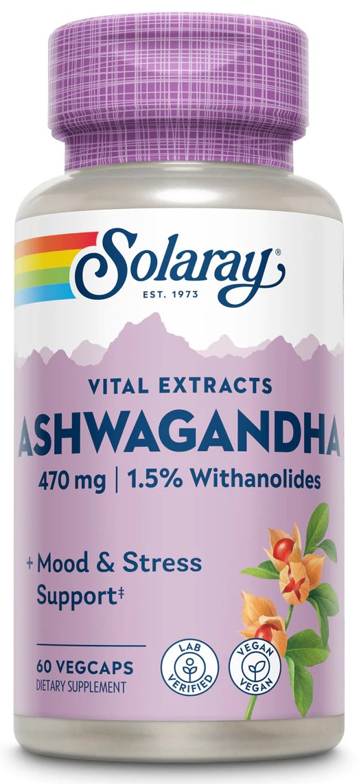 Solaray: Ashwagandha Root Extract 60ct 470mg