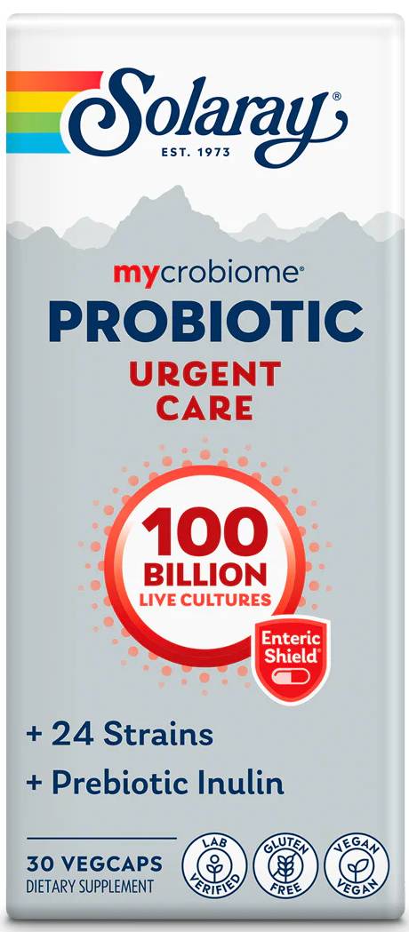 Solaray: Mycrobiome Probiotic Urgent Care, 100 Bn, 24 Strain Once Daily 30 ct