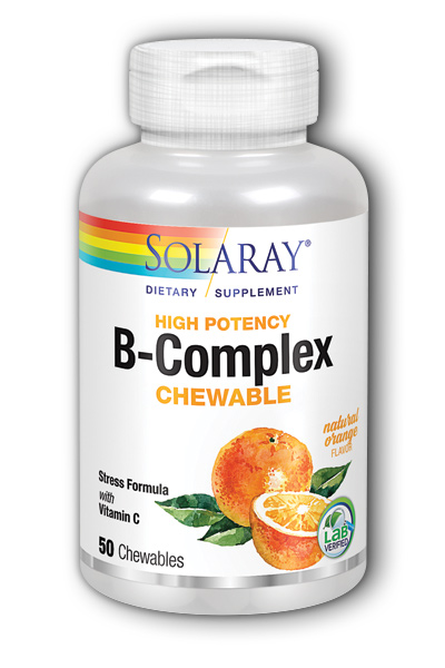 Solaray: B Complex Chewable 50 Chewable Orange