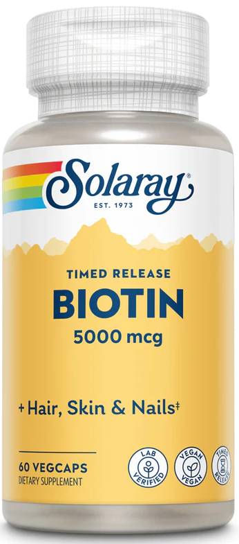 Solaray: Biotin 5000 60ct 5000mcg