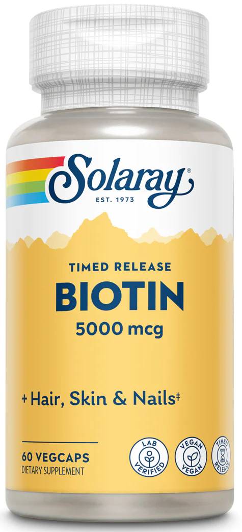 Solaray: Biotin 5000mcg Two-Stage, Timed-Release 60ct