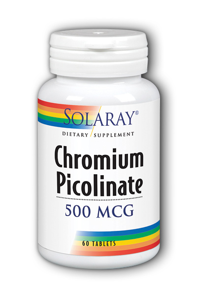 Solaray: Chromium Picolinate 60ct tabs 500mcg