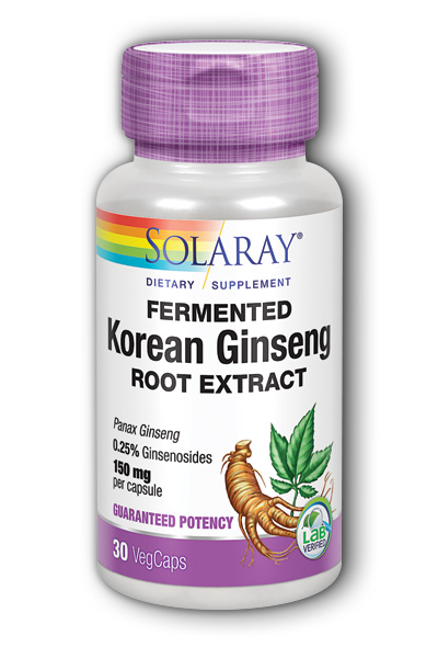 Solaray: Fermented Ginseng 150 mg 30 ct Veg Cap