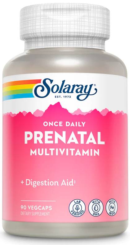 Solaray: Once Daily Prenatal Multi-Vitamin 90 vcaps
