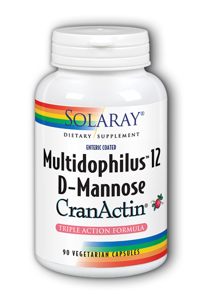Solaray: Multidophilus 12 D-Mannose and CranActin® 20 bil 90 ct
