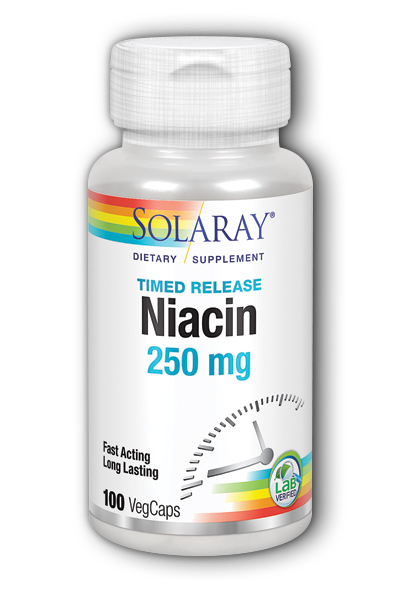 Solaray: Niacin 250mg Two-Stage Time-Release 100 Vcaps