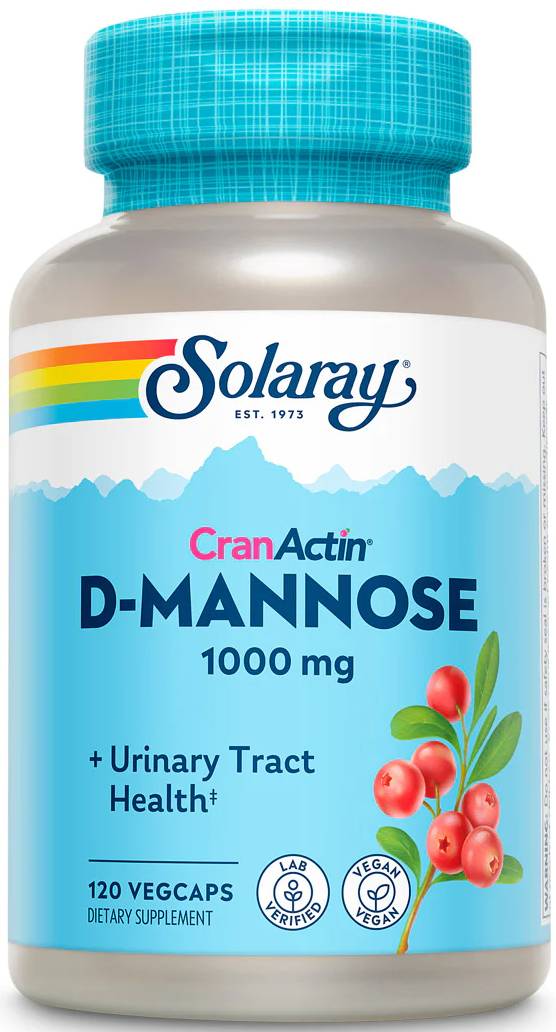 Solaray: D-Mannose with CranActin 120 caps - 1000mg