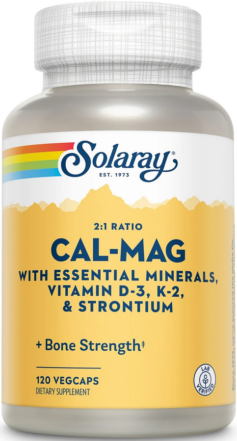 Solaray: Cal-Mag Strontium With D-3 120 Vcp 600/300/50mg