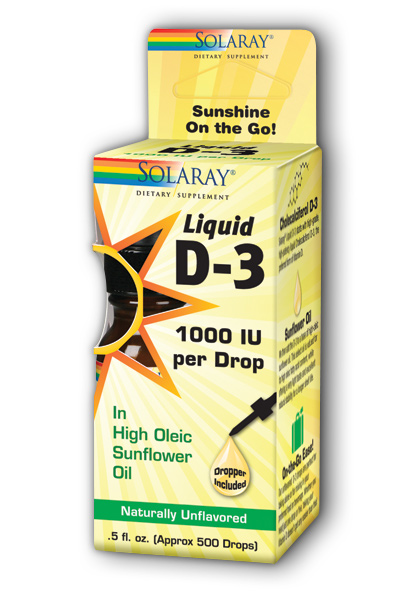Solaray: Vitamin D-3 1000IU 0.5 fl oz liquid unflavored