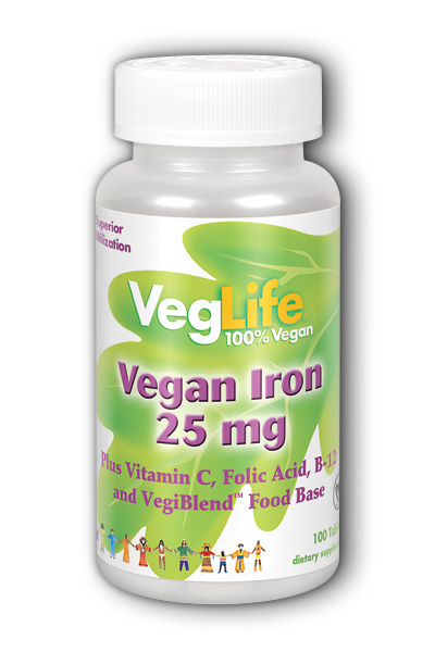 Vegan Iron, 100ct 25mg