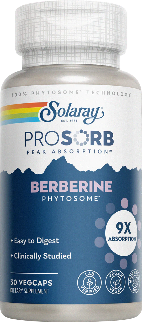 Solaray: Berberine Phytosome 550mg (9X) 30 VegCaps