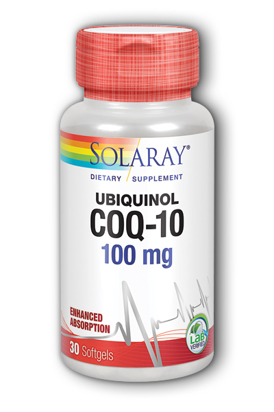 Ubiquinol CoQ10 100mg 30ct sg from Solaray