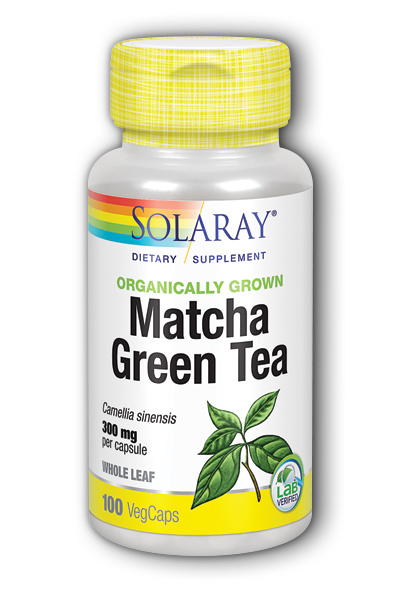 Solaray: Organically Grown Matcha Green Tea Leaf 300mg 100 Vcaps