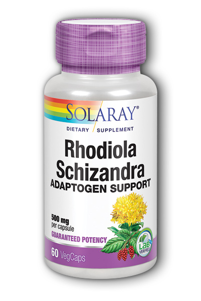 Solaray: Rhodiola And Schizandra 300mg / 200mg 60ct