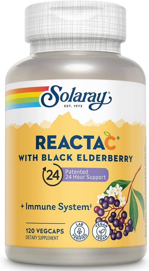 Solaray: Reacta-C Plus Elderberry 120 Vcaps