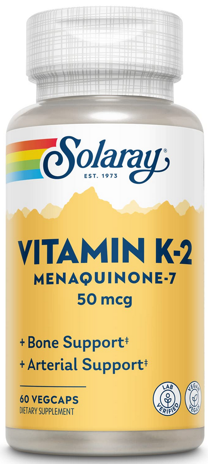 Solaray: Vitamin K-2 Menaquinone-7 (50 mcg) 60 ct C-Vcp