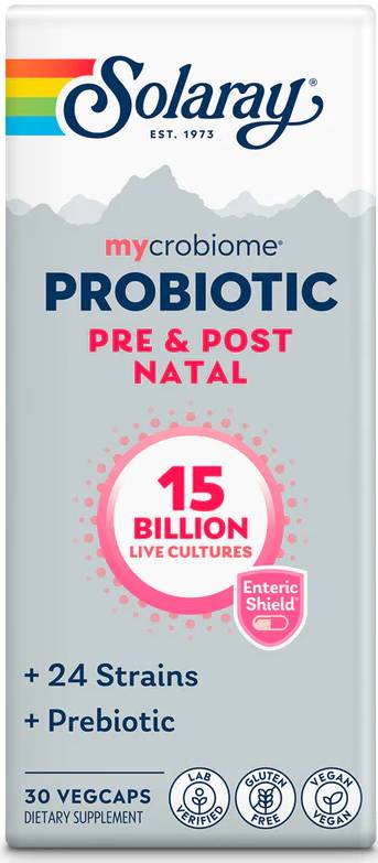 Mycrobiome Probiotic Pre & Post Natal Formula 30 Enteric VegCaps from Solaray