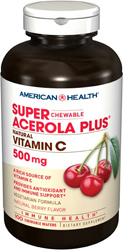 AMERICAN HEALTH: Super Acerola Plus Chewable 500mg 100 tabs