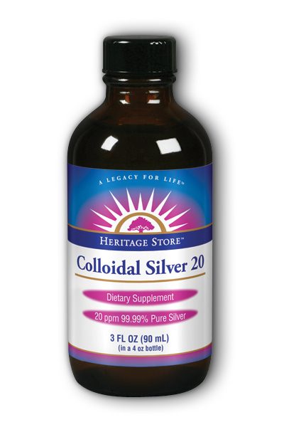 Heritage store: Colloidal Silver 20PPM 3 oz