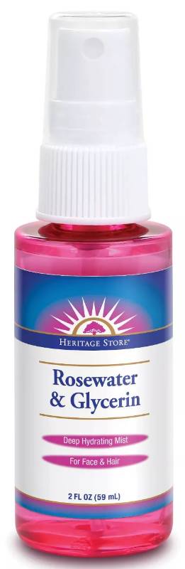 HERITAGE PRODUCTS: Rosewater & Glycerin w/ Atomizer 2 ounce