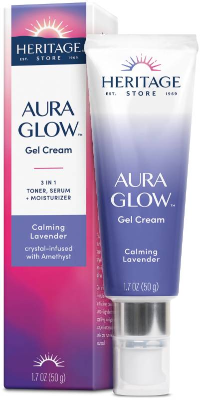 HERITAGE PRODUCTS: Aura Glow Gel Cream Calming Lavender 1.7 OUNCE