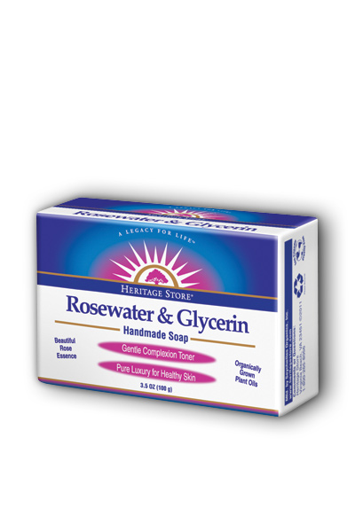 Heritage Store: Rosewater and Glycerin Soap 3.5 oz