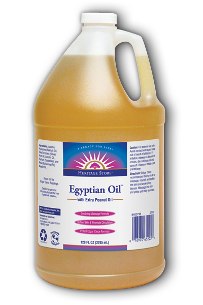 Heritage Store: Egyptian Oil w/Peanut Oil Sassafras 1 gal