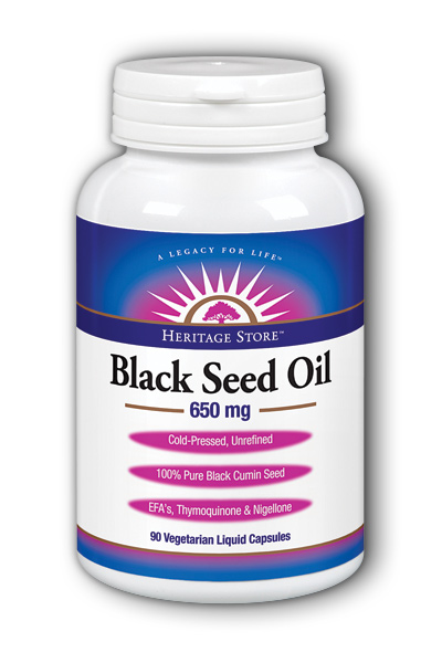 Heritage Store: Black Seed Oil 650mg 90 ct Vcp