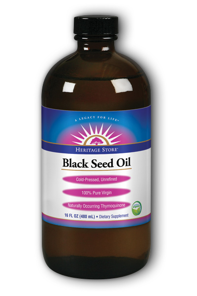 Heritage Store: Black Seed Oil Organic 16 fl oz